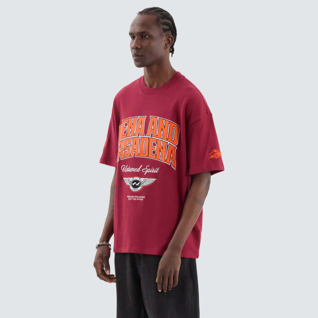 Wings Loopback Raptor Tee Maroon