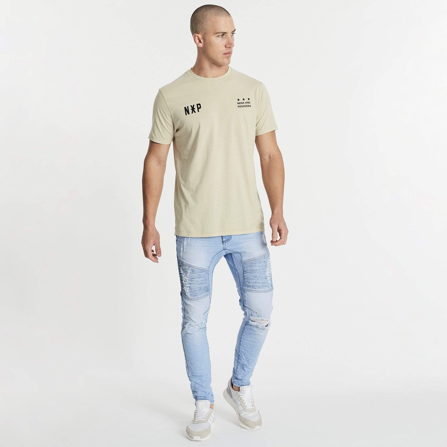 Aligned Scoop Back T-Shirt Pigment Sand
