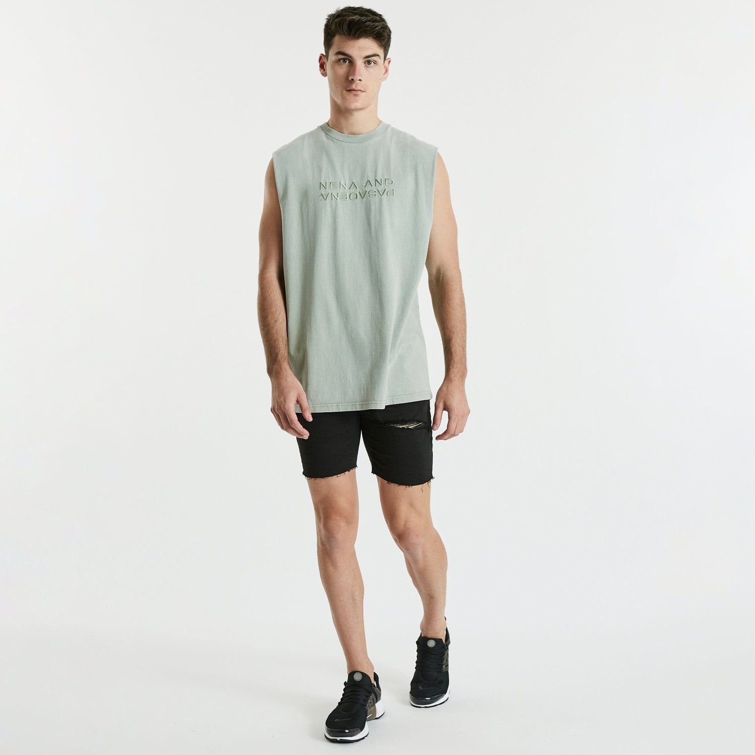 Apart Relaxed Muscle Tee Mineral Sage