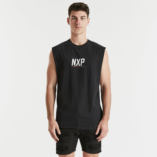 Applause Scoop Back Muscle Tee Jet Black