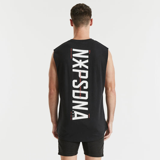 Applause Scoop Back Muscle Tee Jet Black