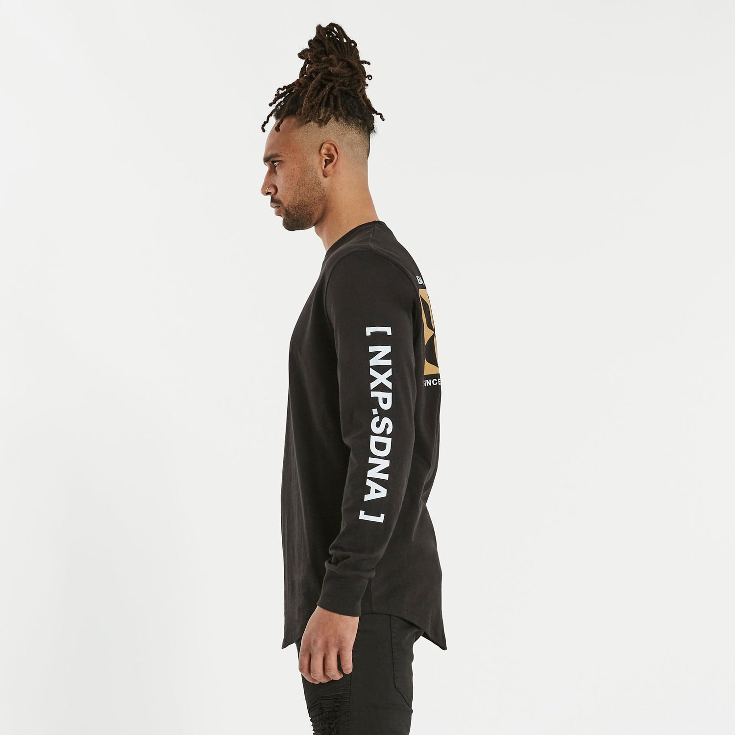Attack Mode Cape Back Long Sleeve T-Shirt Jet Black