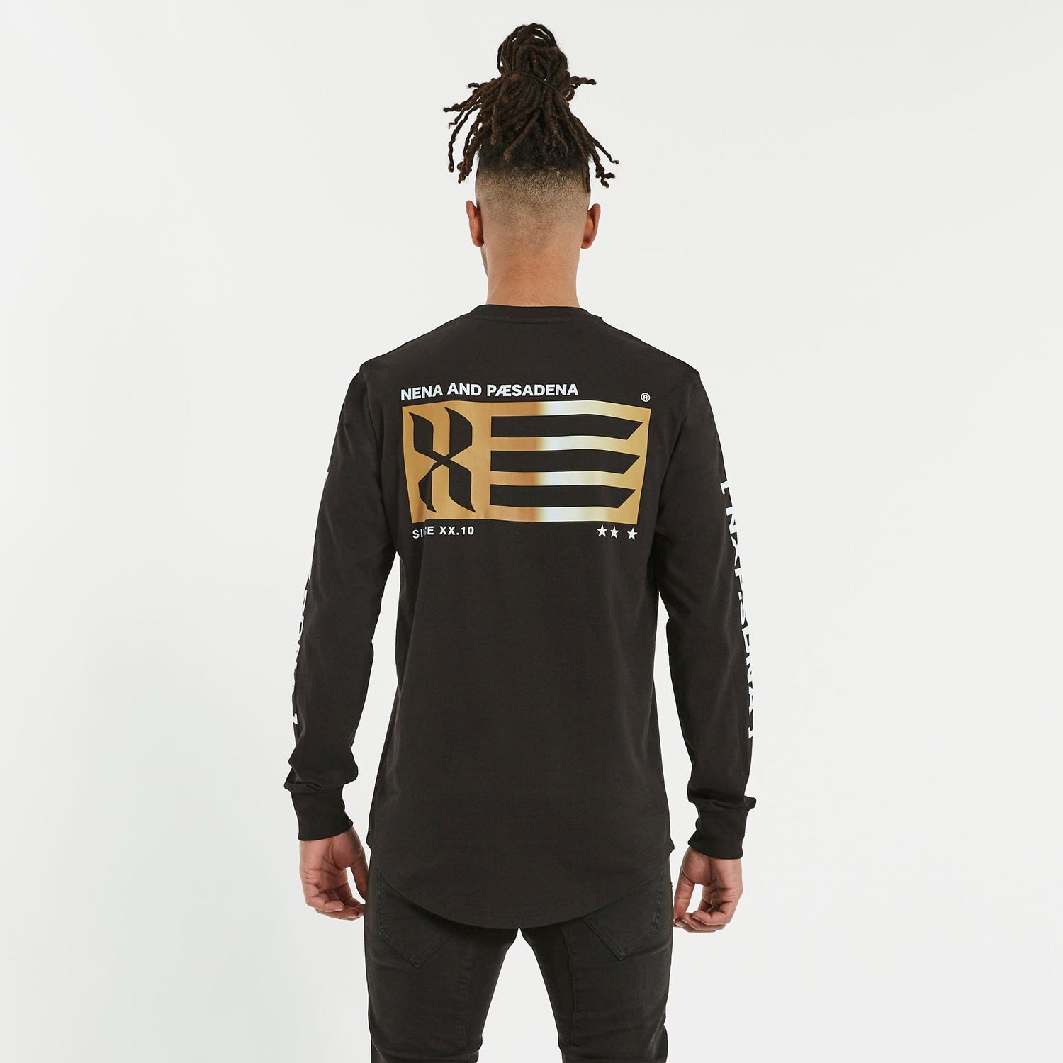 Attack Mode Cape Back Long Sleeve T-Shirt Jet Black