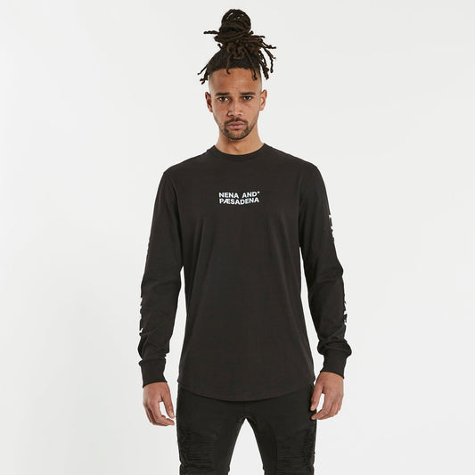 Attack Mode Cape Back Long Sleeve T-Shirt Jet Black