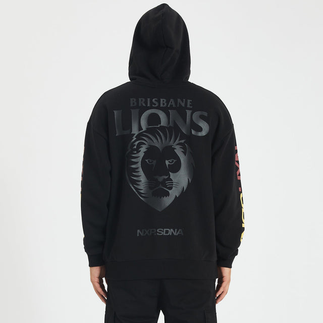 Brisbane Lions Relaxed Fit Hoodie Jet Black