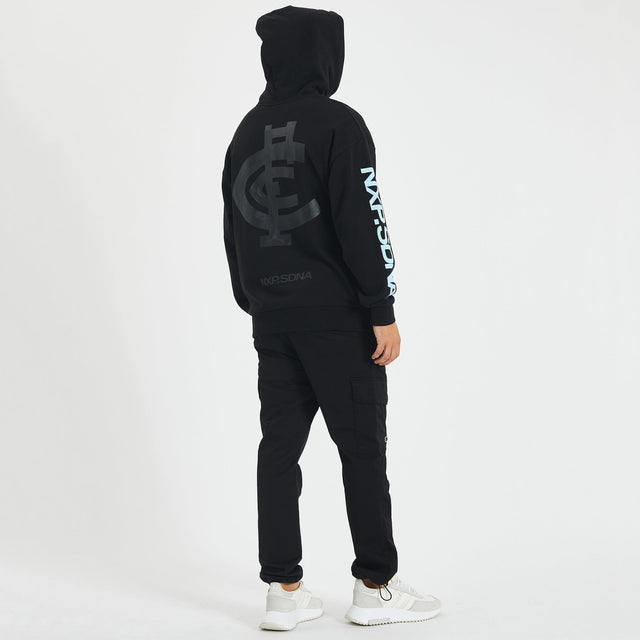 Carlton Blues Relaxed Fit Hoodie Jet Black