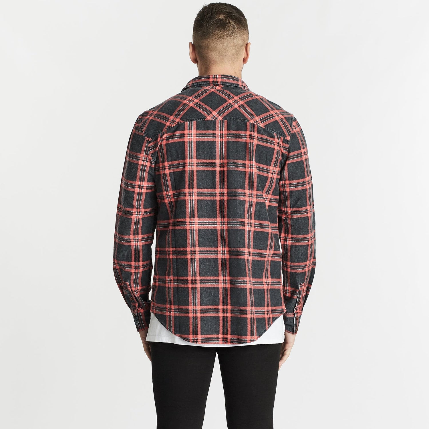 Charge Casual Longsleeve Shirt Black/Red Check