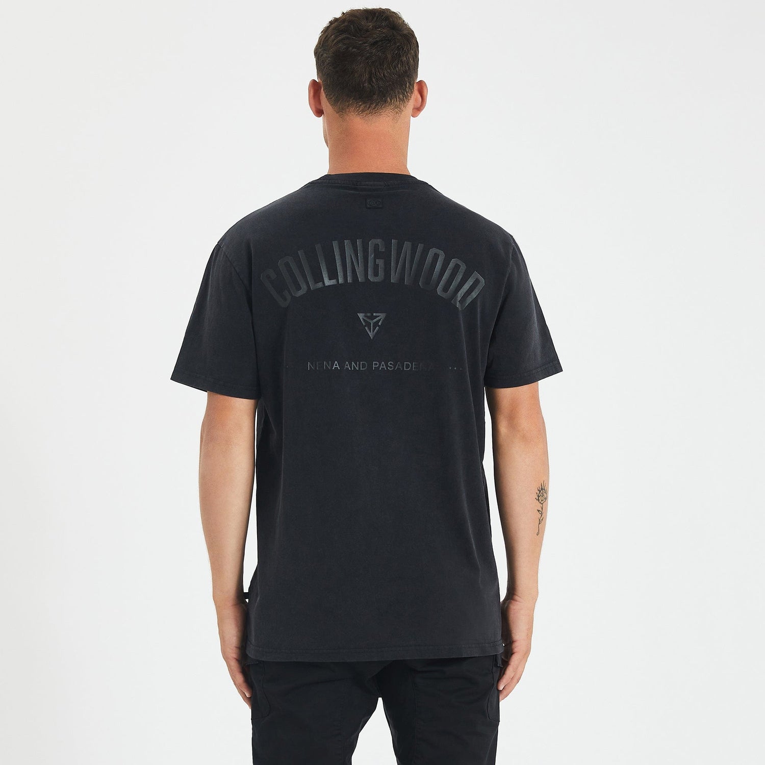 Collingwood Magpies Relaxed Fit T-Shirt Mineral Black