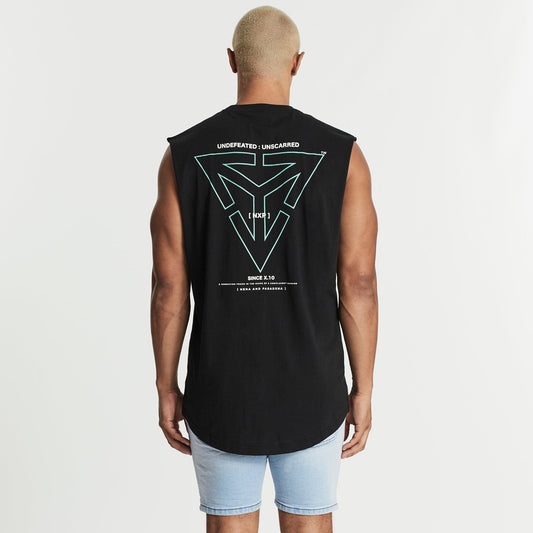 Crash Scoop Back Muscle Tee Jet Black