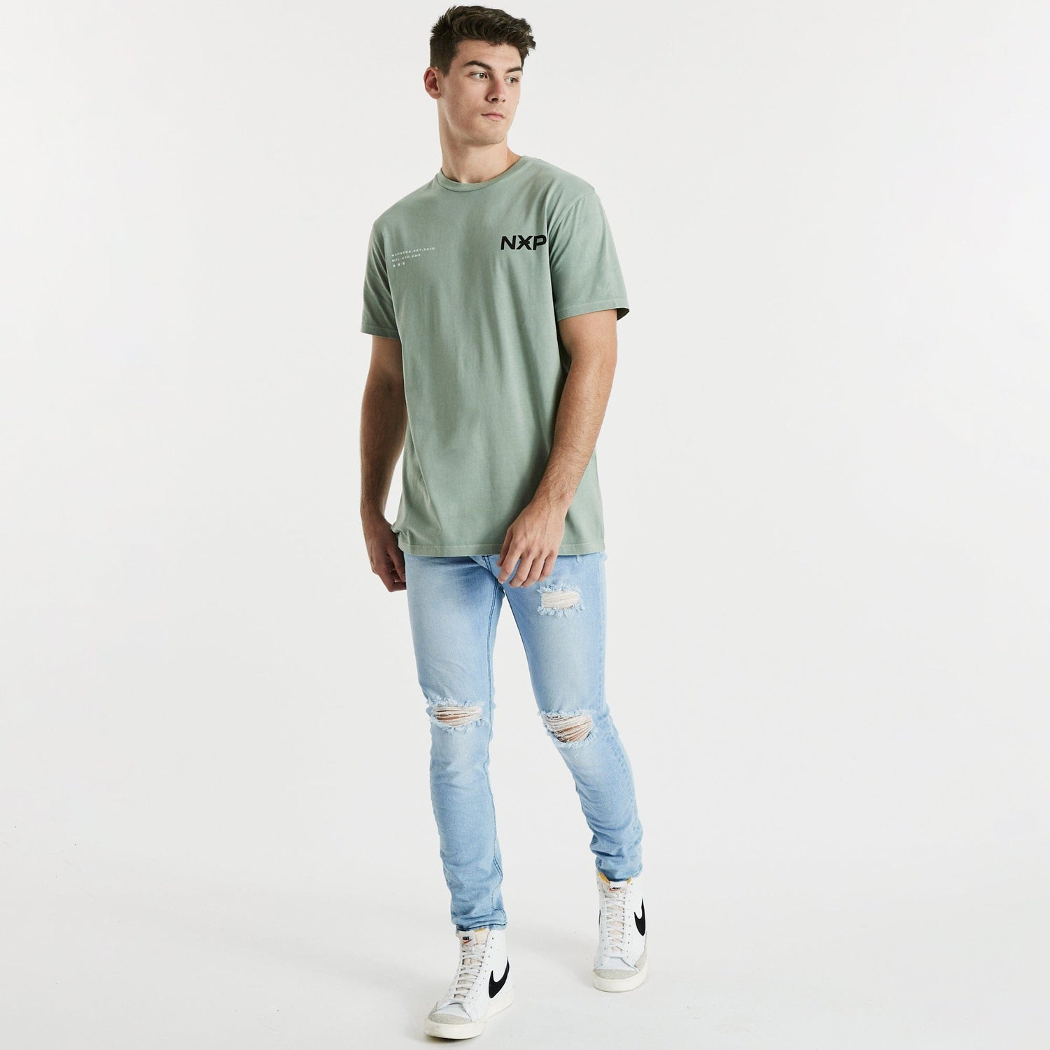 Dealer Scoop Back T-Shirt PIgment Sage