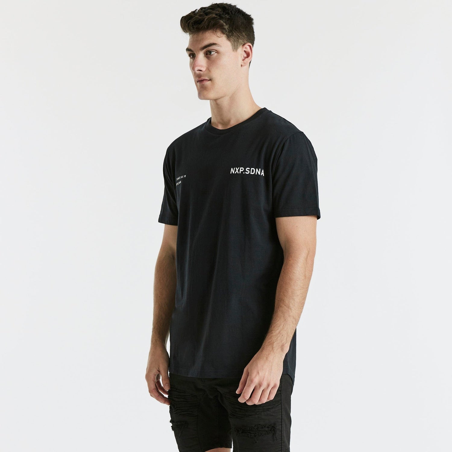 Doin' Fine Cape Back T-Shirt Jet Black