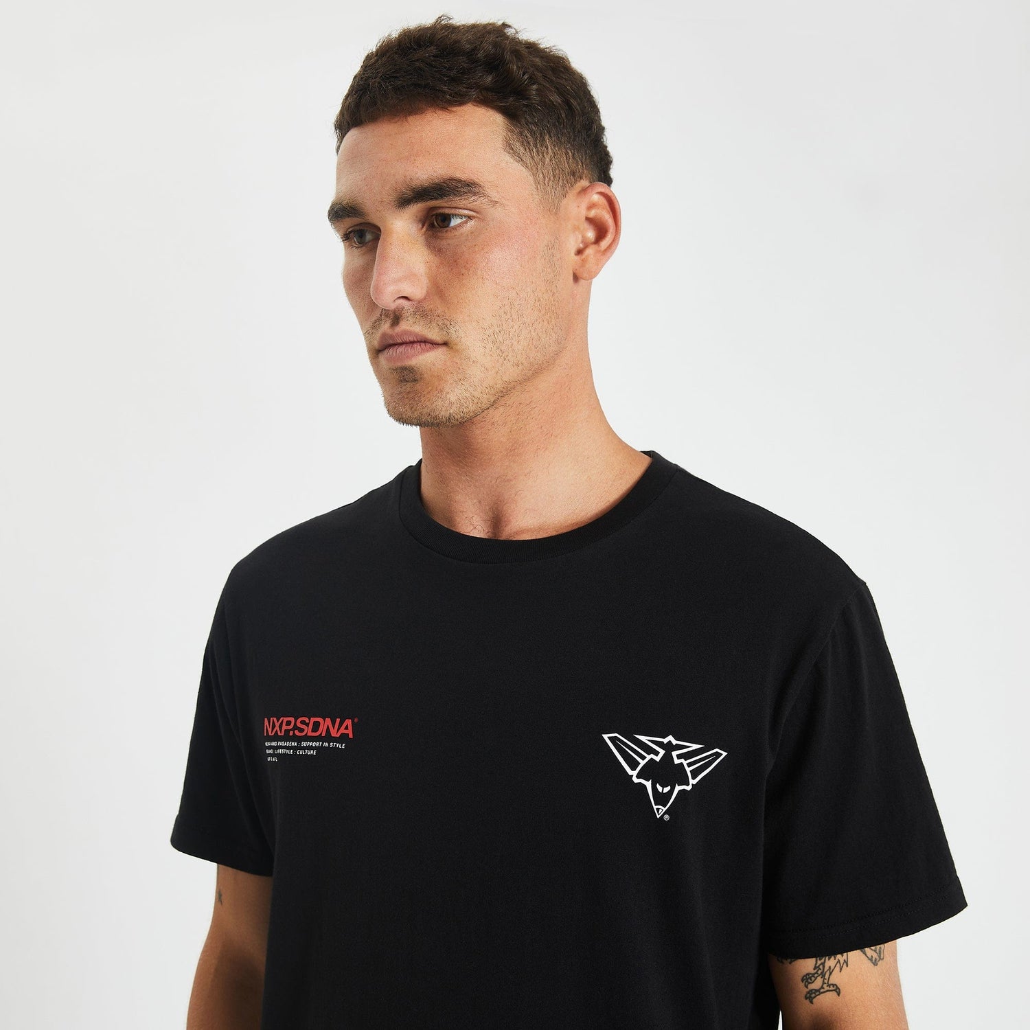 Essendon Bombers Curved Hem T-Shirt Jet Black
