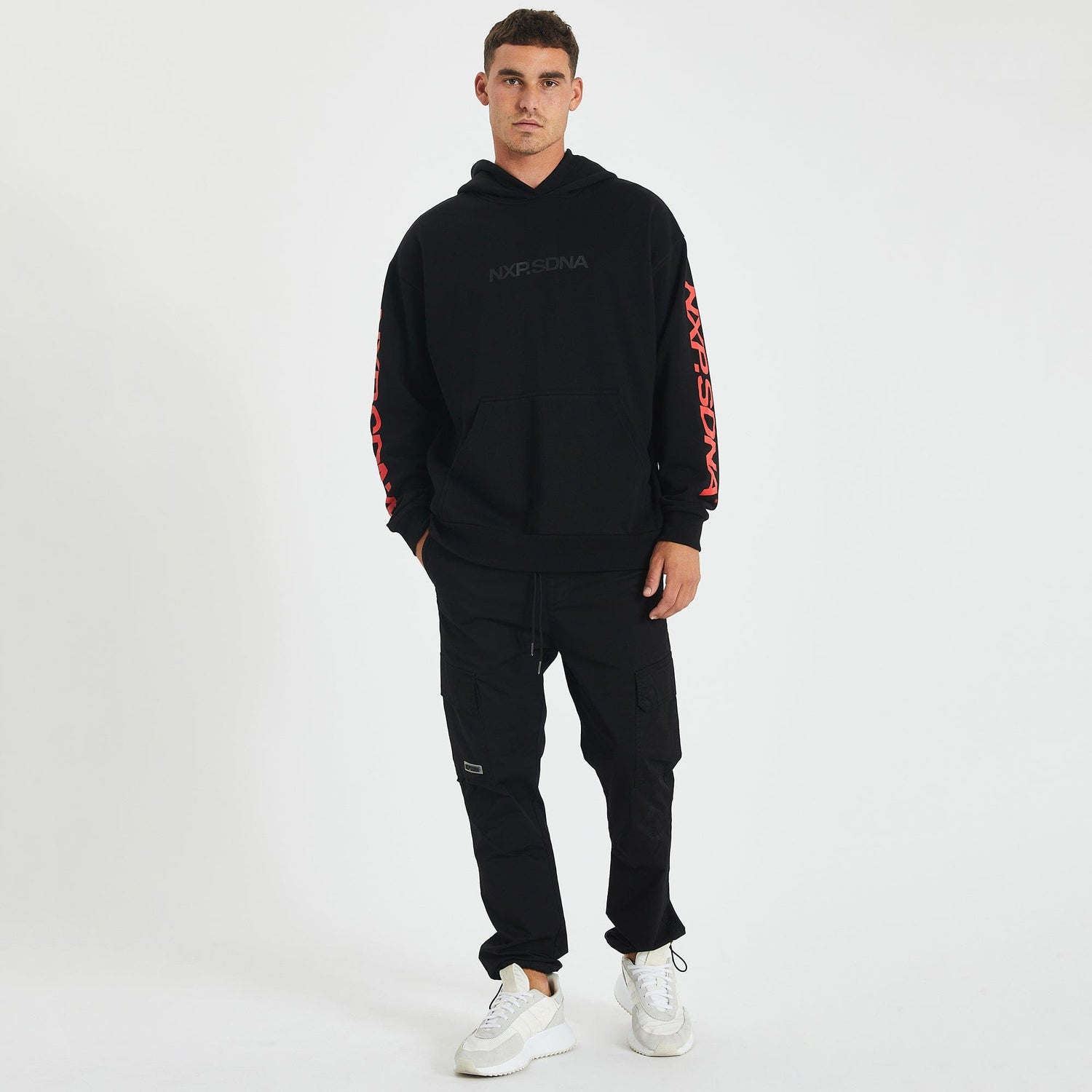 Essendon Bombers Relaxed Fit Hoodie Jet Black