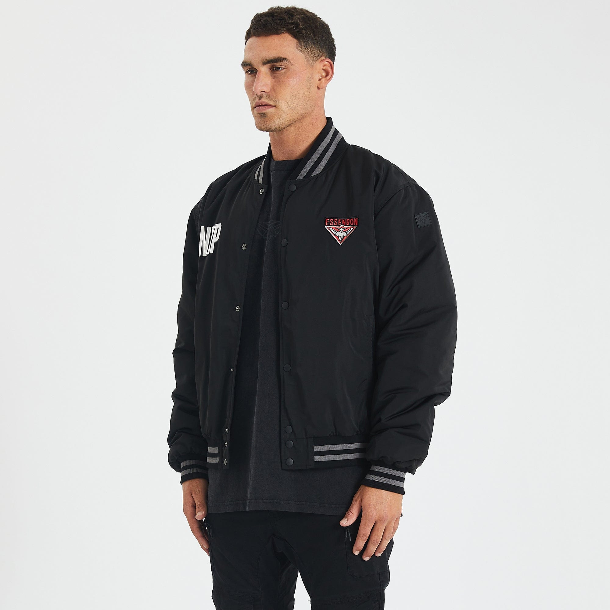 Essendon Bombers Varsity Jacket Black – Nena And Pasadena