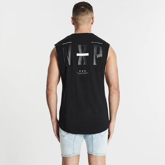 Evolve Scoop Back Muscle Tee Jet Black