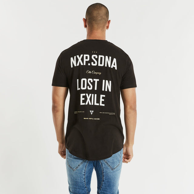 Exile Cape Back T-Shirt Jet Black