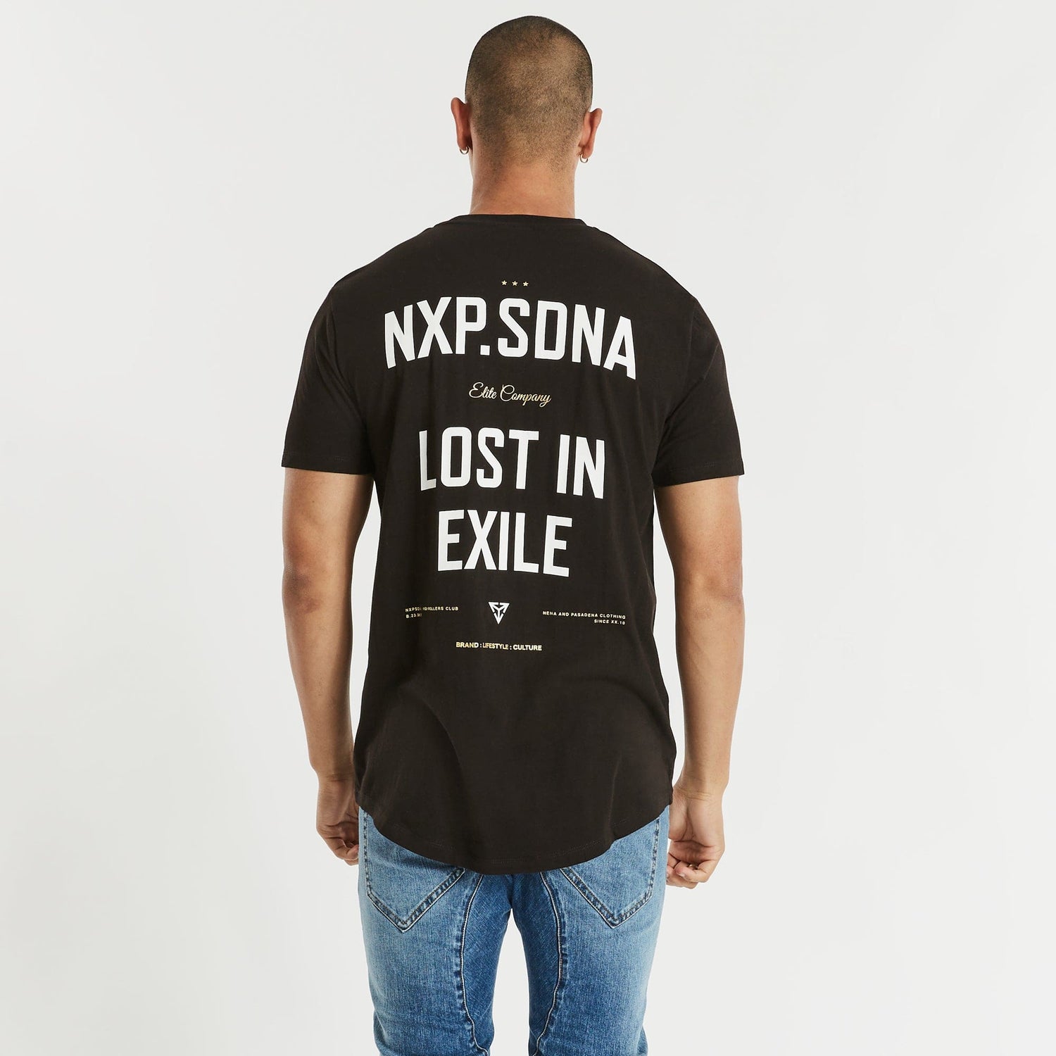 Exile Cape Back T-Shirt Jet Black