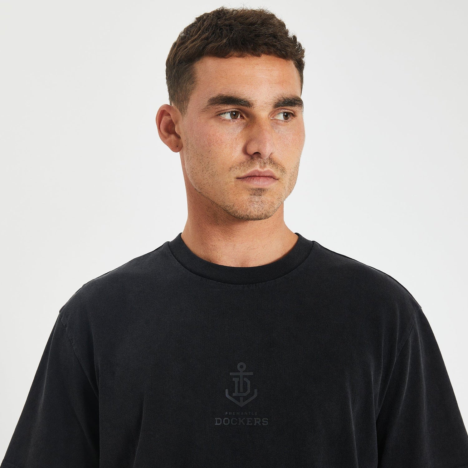 Fremantle Dockers Relaxed Fit T-Shirt Mineral Black