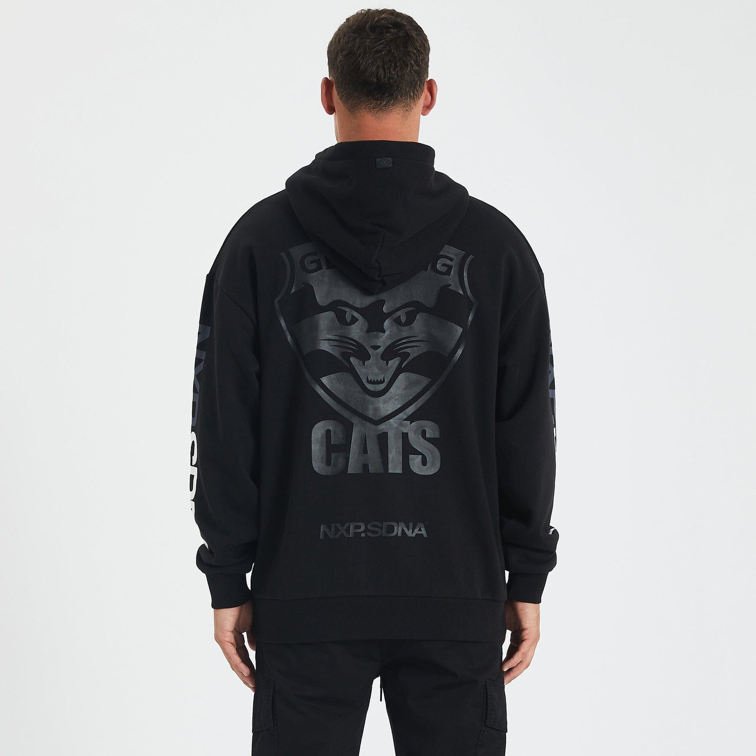 Geelong Cats Relaxed Fit Hoodie Jet Black