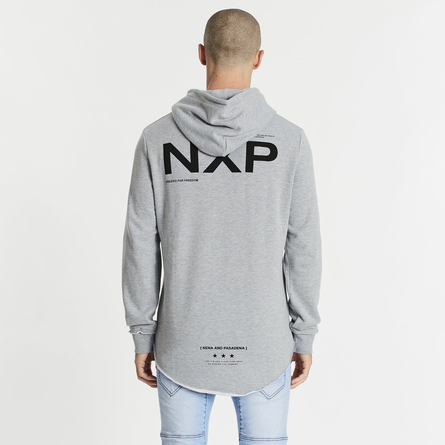 Generations Dual Curved Hoodie Sweater Grey Marle