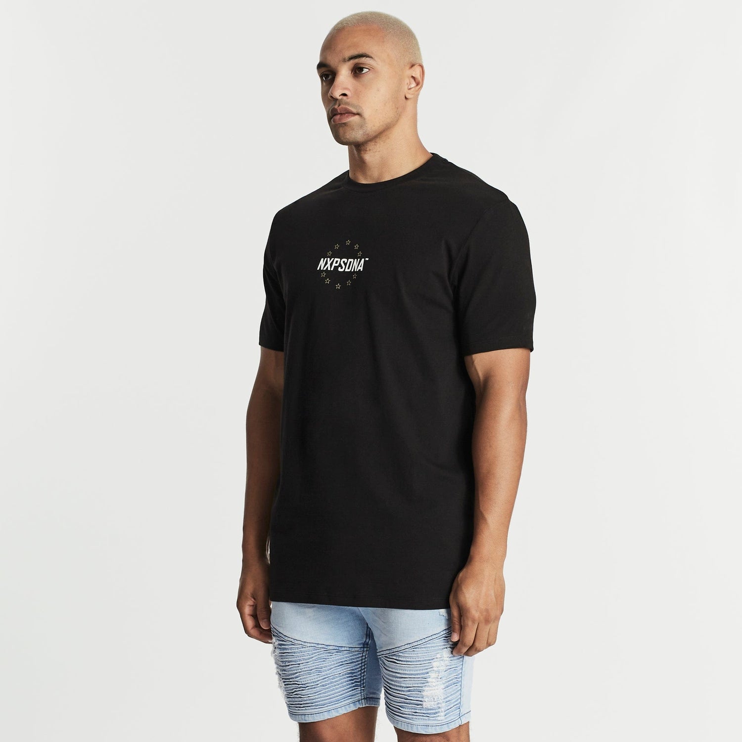 Glimpse Cape Back T-Shirt Jet Black