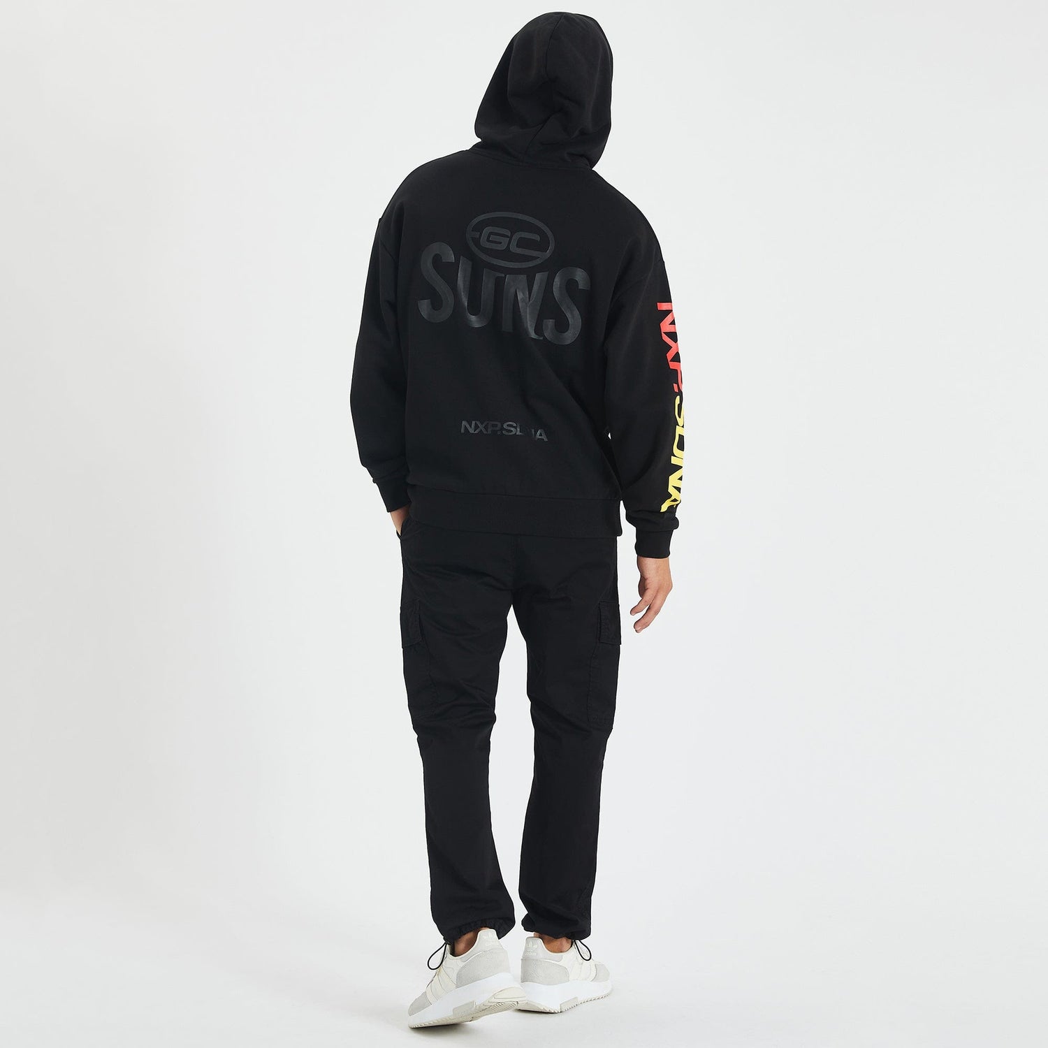 Gold Coast Suns Relaxed Fit Hoodie Jet Black