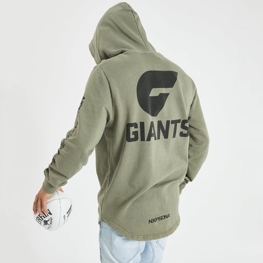 GWS Giants Curved Hem Hoodie Pigment Khaki