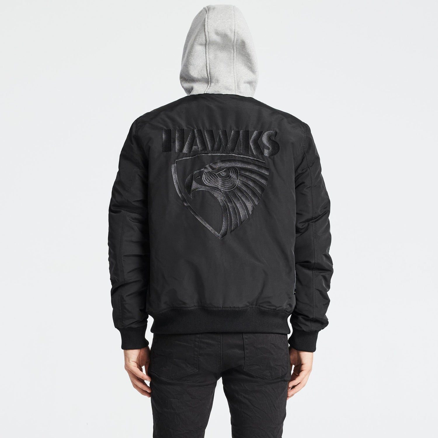 Hawthorn Hooded Bomber Jacket Triple Black