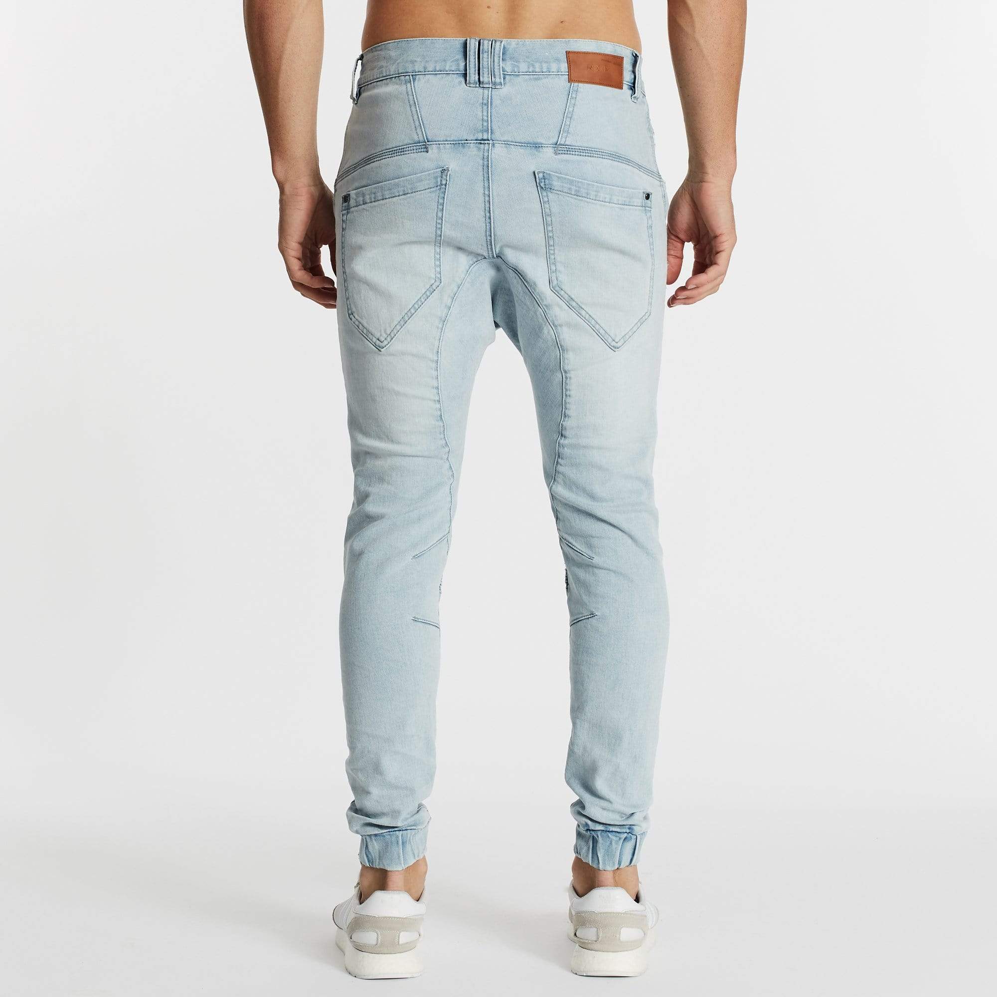 Broken denim jogger discount pants