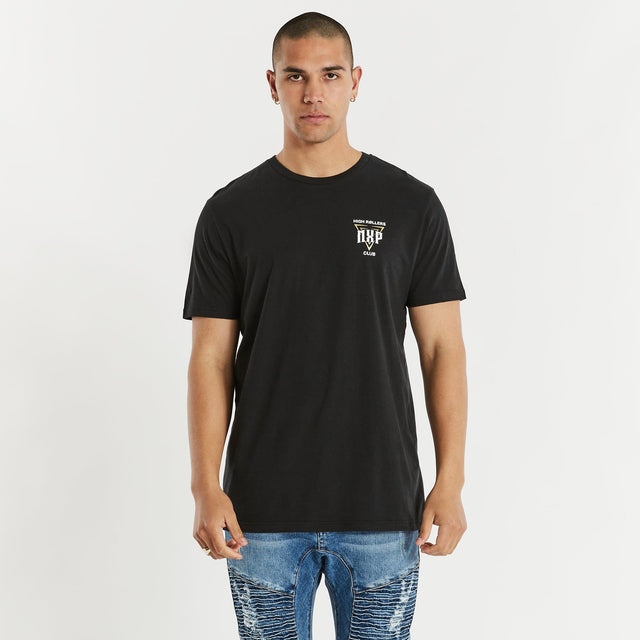 High Rollers Cape Back T-Shirt Jet Black