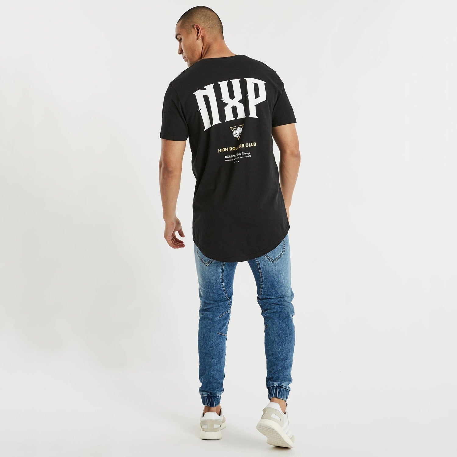 High Rollers Cape Back T-Shirt Jet Black