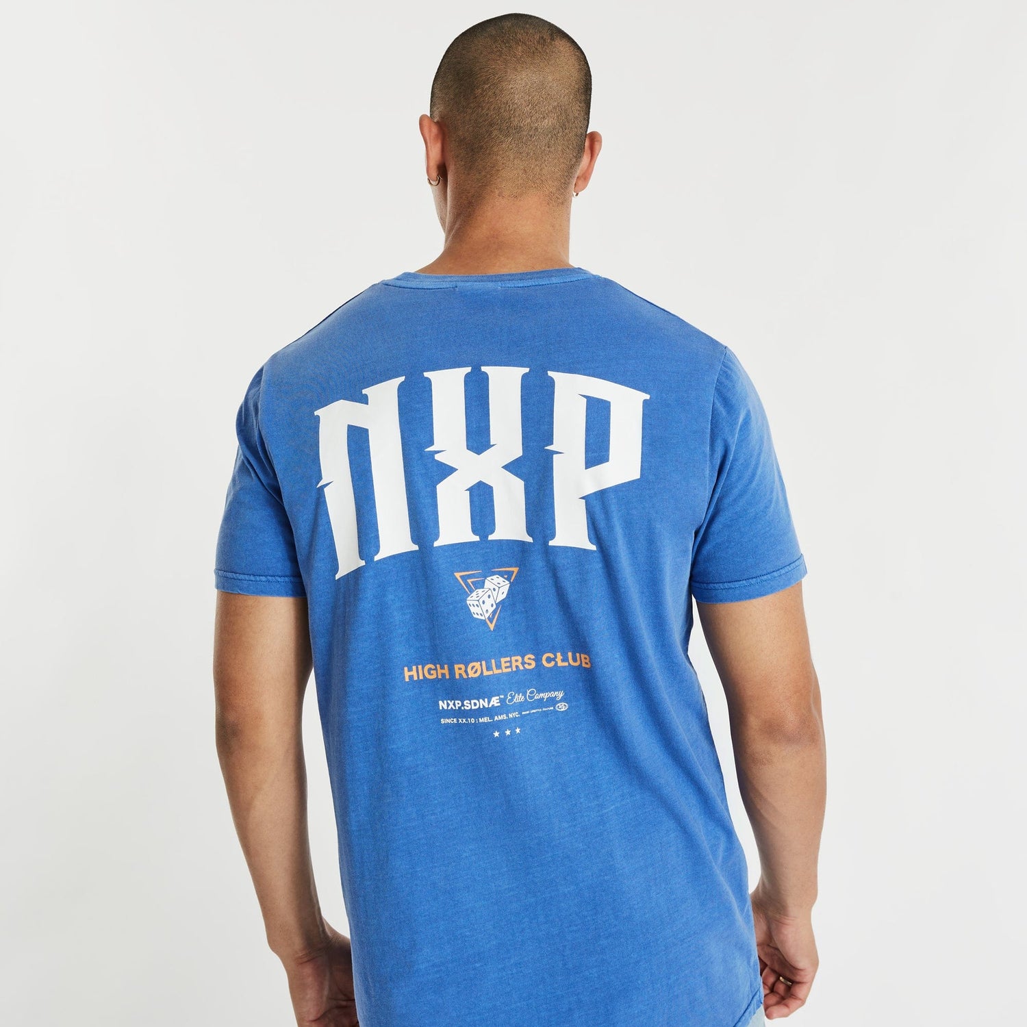 High Rollers Cape Back T-Shirt Pigment Palace Blue