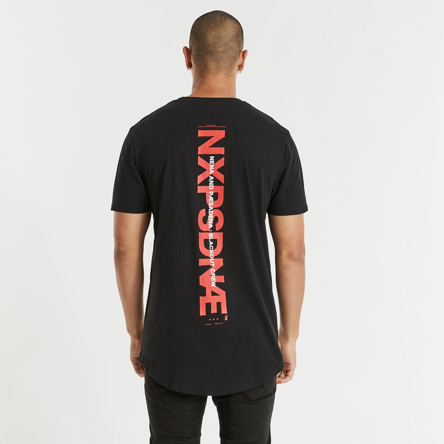Hologram Cape Back T-Shirt Jet Black