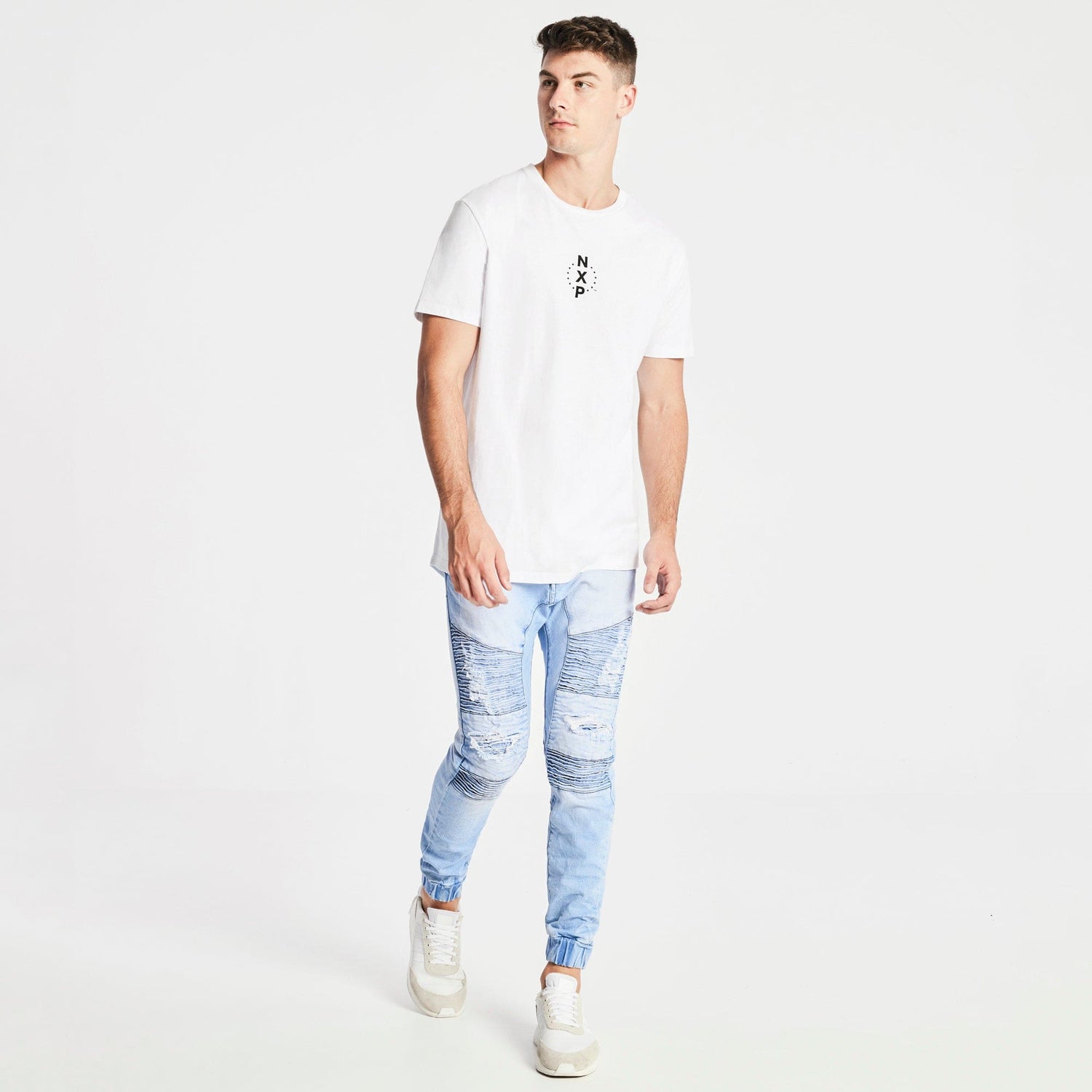 Inhibited Cape Back T-Shirt White