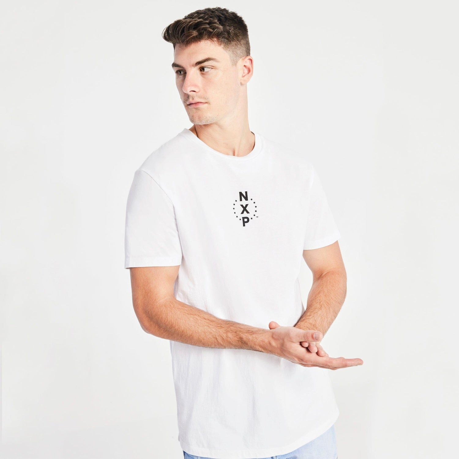 Inhibited Cape Back T-Shirt White