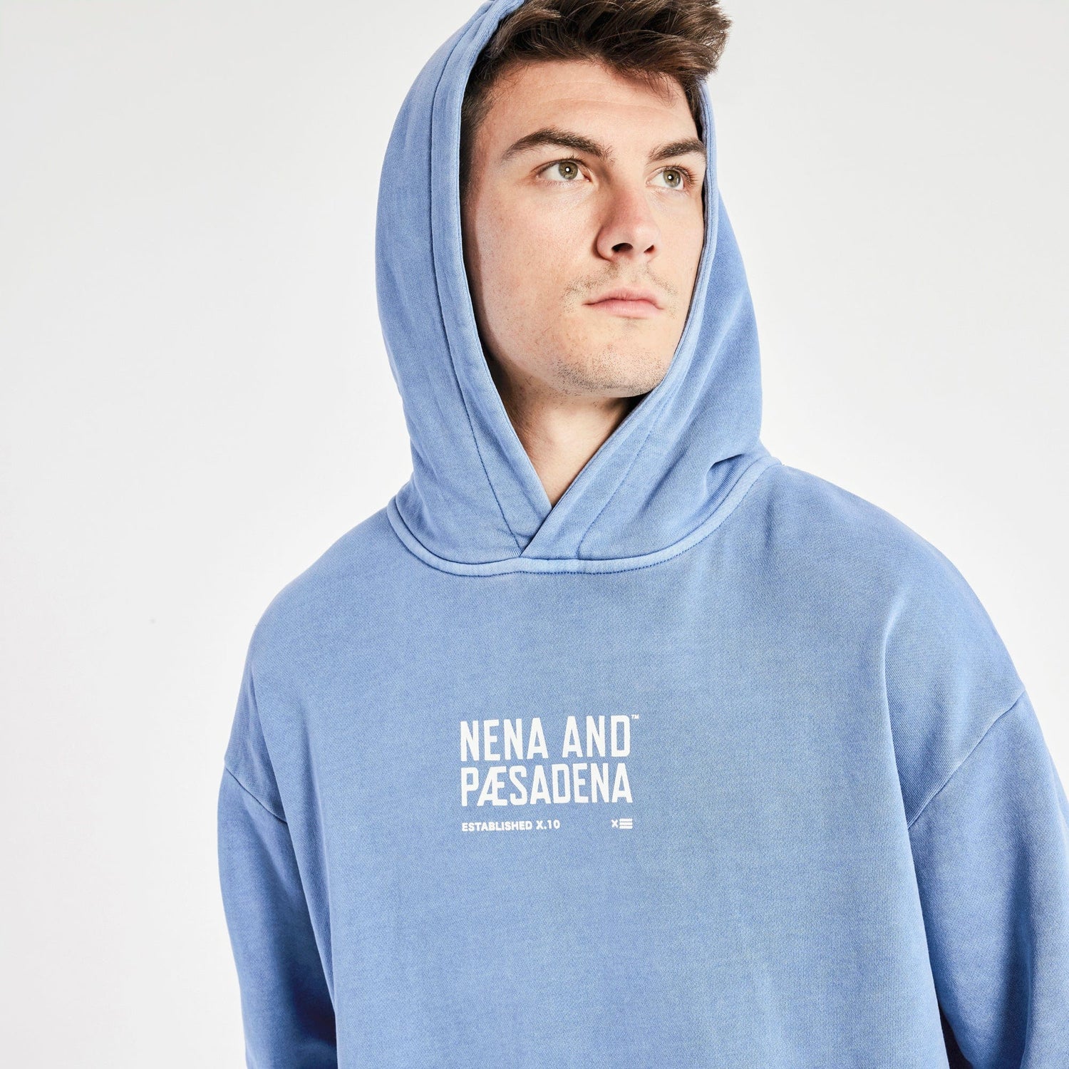 Invisible Relaxed Hoodie Pigment Dusty Blue