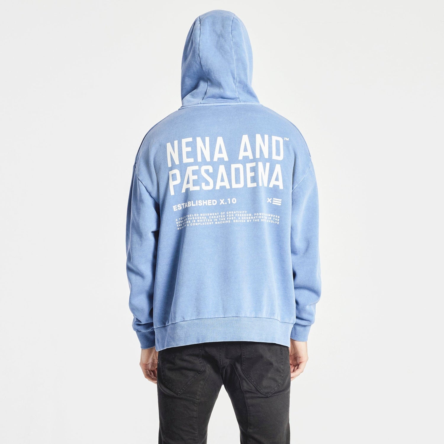 Invisible Relaxed Hoodie Pigment Dusty Blue