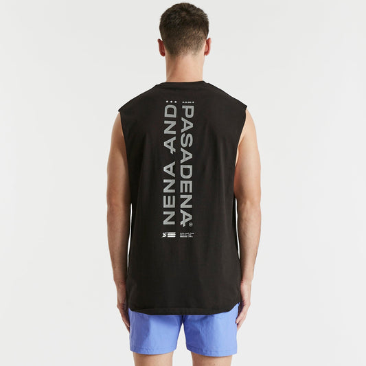 Kind Scoop Back Muscle Tee Jet Black