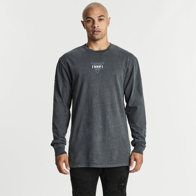 Lasers Relaxed Long Sleeve T-Shirt Pigment Asphalt