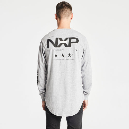 Limited Cape Back Long Sleeve T-Shirt Grey Marle