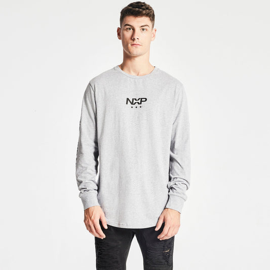 Limited Cape Back Long Sleeve T-Shirt Grey Marle
