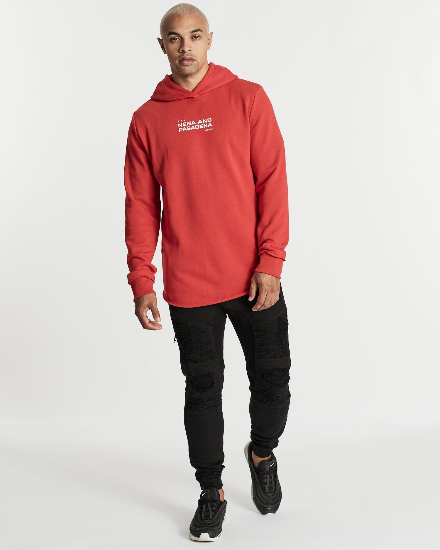 Loud Dual Curved Hoodie Poppy Red