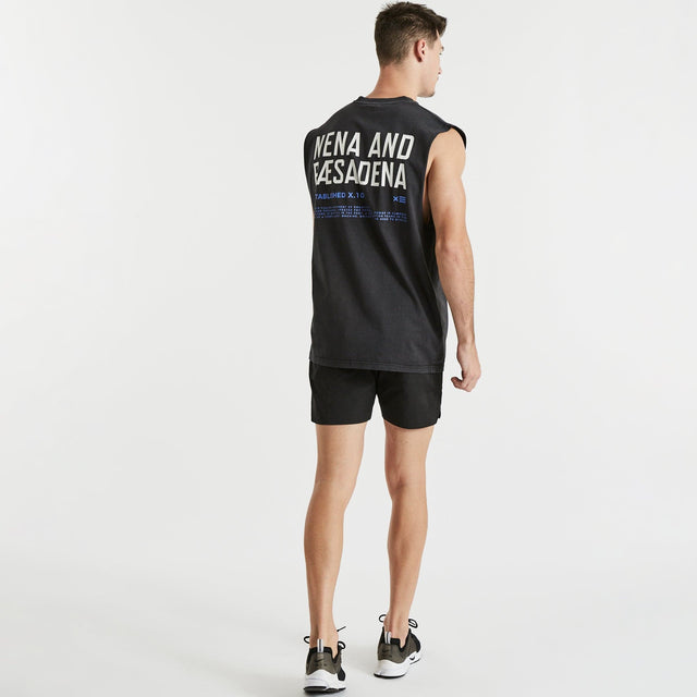 Luck Relaxed Muscle Tee Pigment Anthracite Black