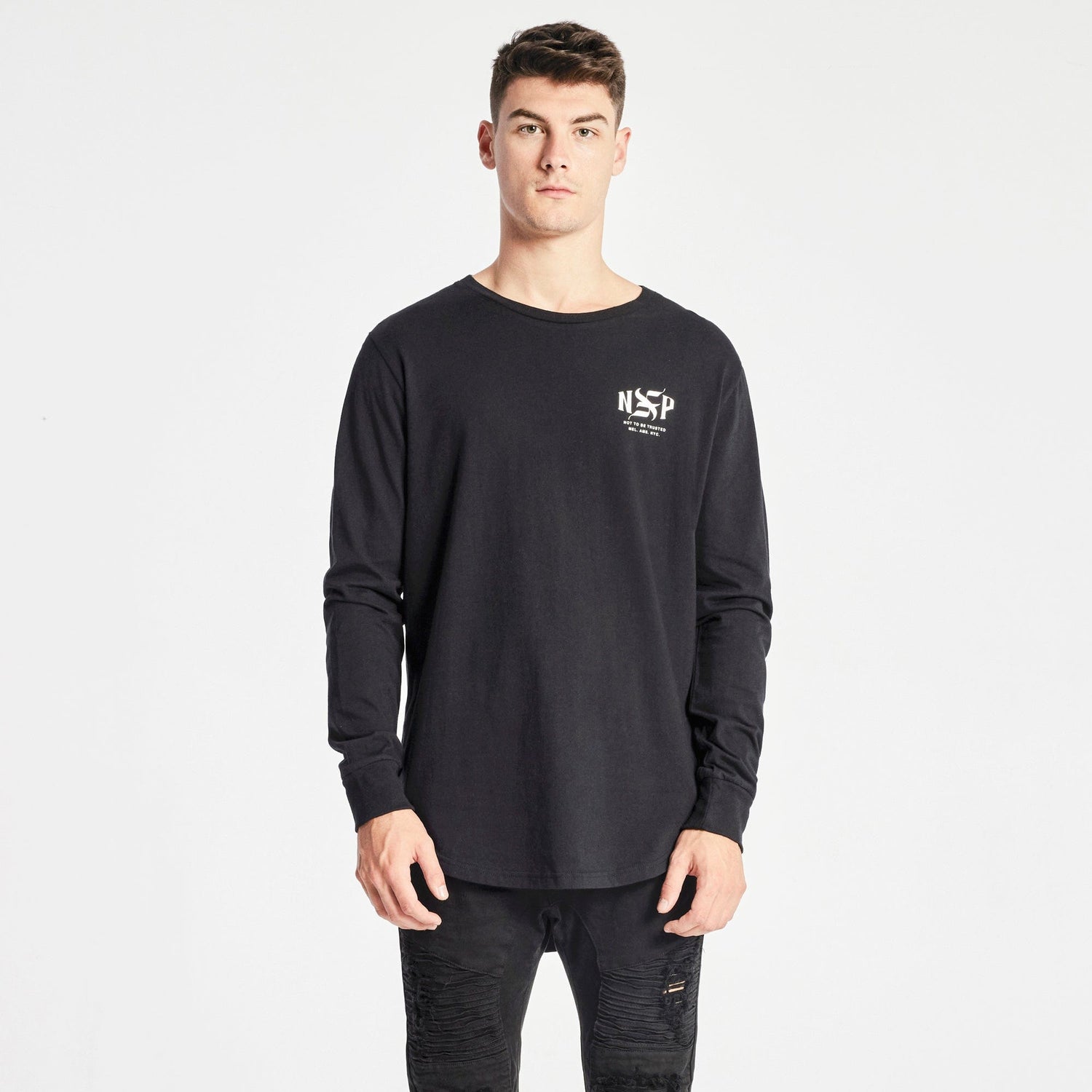 Master Cape Back Long Sleeve T-Shirt Jet Black