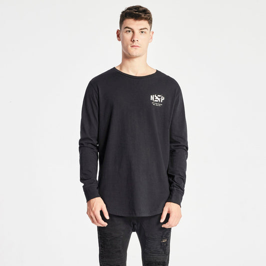 Master Cape Back Long Sleeve T-Shirt Jet Black