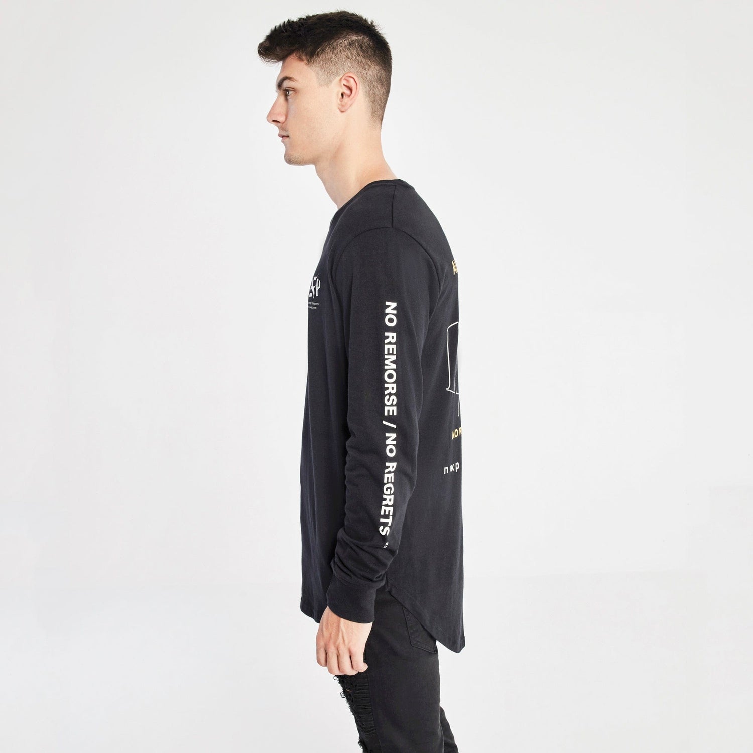 Master Cape Back Long Sleeve T-Shirt Jet Black