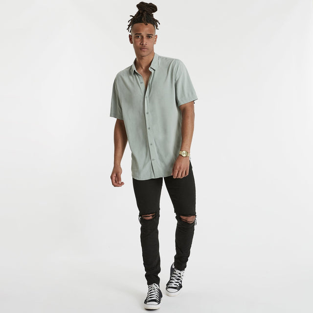 News Relaxed Short Sleeve Shirt Pigment Sage