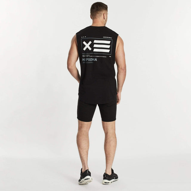 Obscurity Scoop Back Muscle Tee Jet Black
