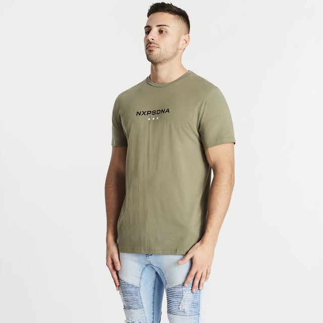 Overdue Cape Back T-Shirt Khaki