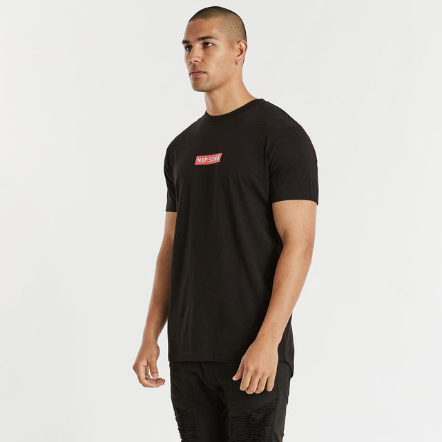 Parallel Cape Back T-Shirt Jet Black